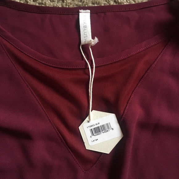 NWT Pink Blush Wine Color Long Sleeve - Picture 4 of 6